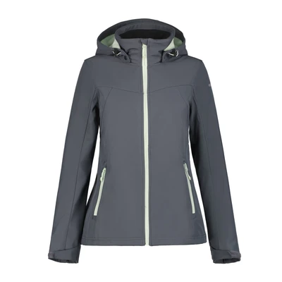 Abbildung von Icepeak Brenham Softshelljacke, Damen, Größe: 36, Granit