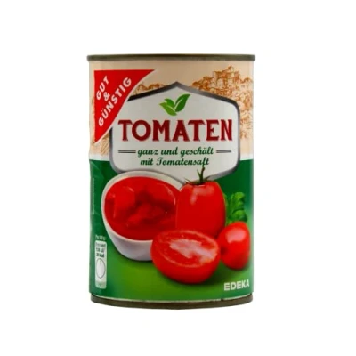 Abbildung von Gut &amp; Günstig Tomaten ganz und geschält mit Tomatensaft, 6er Pack (6 x 400g)
