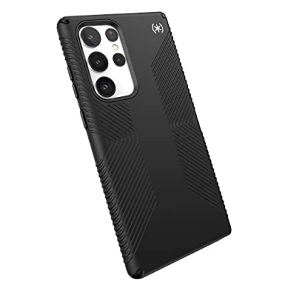 Abbildung von Speck Products Presidio2 Grip Schutzhülle für Samsung Galaxy S22 Ultra, Schwarz/Weiß, 144228 D143, Schwarz/Schwarz/Weiß