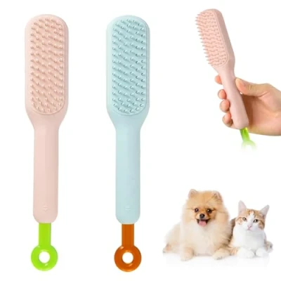 Abbildung von LUHOCIY 2 Stück Haarbürste, Detangler Bürste, Extensions Bürste Geeignet für Alle Haartypen, Keine Beschädigung der Kopfhaut Einziehbare Antistatische Kompakt und Langlebig