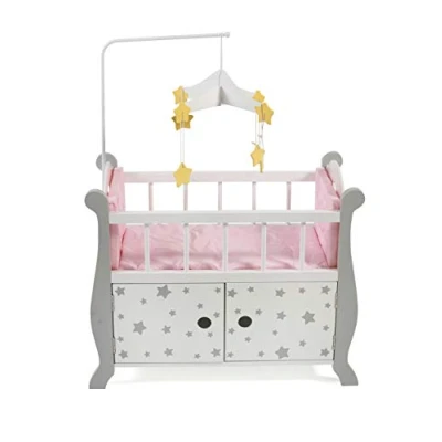 Abbildung von Bayer Chic 2000 Puppenbett mit Mobile in Stars grau