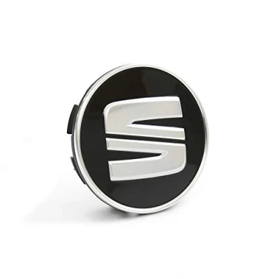 Abbildung von Seat 7N5601171CBX Radkappe (1 Stück) Radzierkappe 63mm Nabenabdeckung Nabenkappe schwarz/silber
