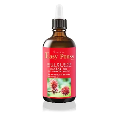Abbildung von Shandrani Easy Pouss Paris Natural Virgin Castor Oil to Restore Energy and Growth Dull Brittle Hair, Suitable for all Hair Types 3.5 fl oz