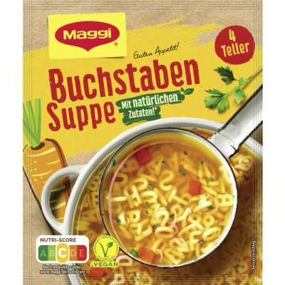 Abbildung von Maggi Guten Appetit Buchstaben Suppe