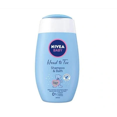 Abbildung von Nivea Baby Head to Toe Gentle Shampoo Hair &amp; Body 200ml (Pack of 5)