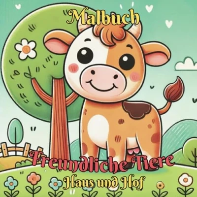 Abbildung von Malbuch &quot;Freundliche Tiere&quot; Haus und Hof: Das Ausmalbuch für Kinder ab 3 Jahren mit Reimen Rätseln noch mehr Spaß!