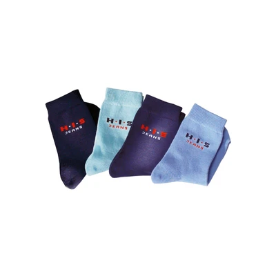 Abbildung von H.I.S Basicsocken, (Packung, 4 Paar), mit kontrasfarbenem Logo