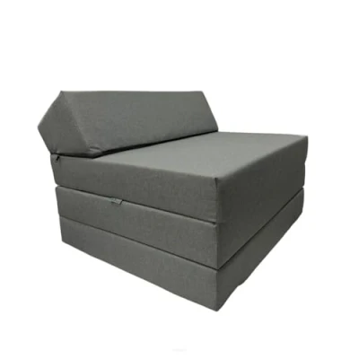 Abbildung von FORTISLINE Klappmatratze 200x70x10 cm 3 teilige Faltmatratze klappbare Gästematratze Campermatratze mit wasserfestem Outdoor Bezug Würfelmatratze Gästebett Wohnwagenmatratze Dunkelgrau