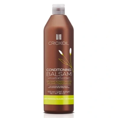 Abbildung von CRIOXIDIL Haarspülung, Balsam, Conditioner, 1000 ml, mit weißer Brennnessel, für alle Haartypen, entwirrt das Haar, spendet Feuchtigkeit, nährt und repariert die Kopfhaut