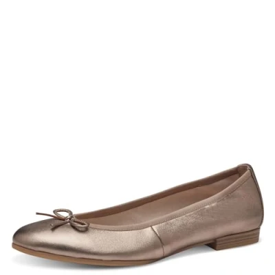 Abbildung von Tamaris Damen Klassische Ballerinas, Frauen Flats,Comfort Lining,TOUCHit Fußbett,Slip ons,klassisch elegant,Ballerinen,Copper,41 EU