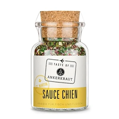 Abbildung von Ankerkraut Sauce Chien, Taste of St. Martin/Karibik, fruchtig und leicht scharf für Fleisch Fisch, 55 g im Korkenglas