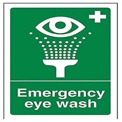 Abbildung von vsafety 23004 ag r &quot;Emergency Eye Wash Sicherer Zustand Allgemeine Zeichen, starrer Kunststoff, Hochformat, 100 mm x 150 mm, grün