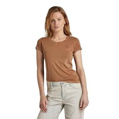 Abbildung von G Star Overdyed Eyben SLIM Tshirt basic, Damen, Größe: XS, Beige