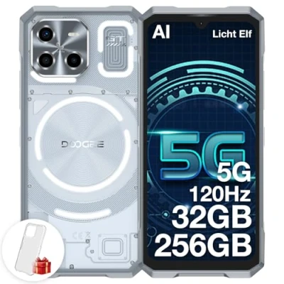 Abbildung von DOOGEE Blade GT Outdoor Handy Ohne Vertrag 5G mit LED Lichteffekt 32GB+256GB, Dimensity 7050, Ultradünnes Smartphone 6.72 FHD+ 120Hz, 48MP+20MP AI Kamera Fingerabdruck/Face ID/Dual SIM/NFC