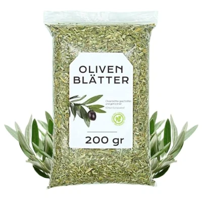 Abbildung von Olivenblättertee 200 gr Olivenblatt Olivenblätter Olive leaf Oliventee Kräutertee Tee Lose