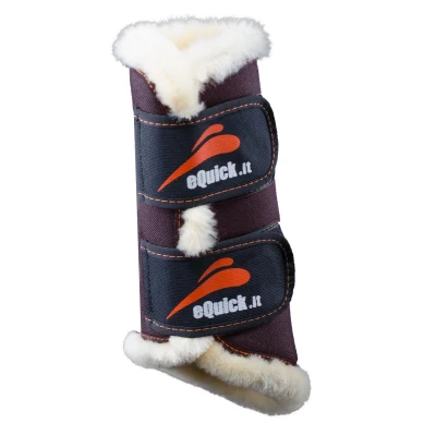 Abbildung von eQuick Beinschutz eTraining Front Fluffy Braun Vollblut