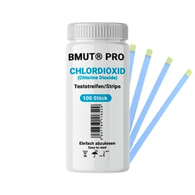 Abbildung von 100x Chlordioxid Teststreifen (0 2000 ppm) Lösung (CDL/CDS) Schnelltest Wasser (Chlorine Dioxide)