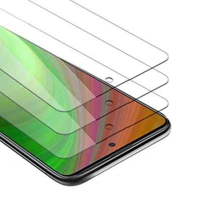 Abbildung von Cadorabo 3x Panzer Schutz Glas für Samsung Galaxy A71 5G 3 Stück Schutzfolie in Ultra Klar Hüllen freundlich Gehärtetes (Tempered) Dipslayschutz Folie 9H Härte Anti Kratzer