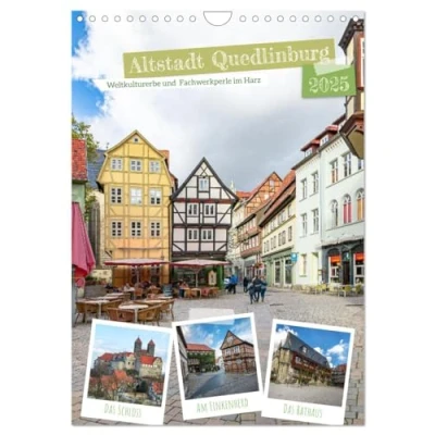 Abbildung von Altstadt Quedlinburg (Wandkalender 2025 DIN A4 hoch), CALVENDO Monatskalender