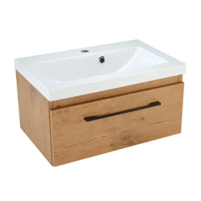 Abbildung von paplinskimoebel Badezimmer Badmöbel Unterschrank Schrank Waschbecken+ Mineralguss Waschtisch 60 x 39 32cm aufsatzwaschbecken gesetzt mit waschbeckenunterschrank badschrank