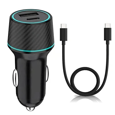 Abbildung von 33W Auto Schnellladegerät Dualport Kfz Adapter USB C Ladekabel Autoladegerät für iPhone 15 Pro Max Samsung Galaxy S23 S22 S21 A55 A54 A53 A35 A34 A33 A25 A24 Google Pixel 8 7 6 5 4
