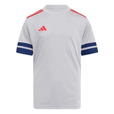 Abbildung von adidas Unisex Kinder SQUADRA25 Jersey Short Sleeve Kids, Glory Grey/Team Navy Blue 2/Pure Ruby, 9 10 Years