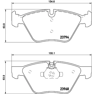 Abbildung von HELLA 8DB 355 011 321 Bremsbelagsatz für Verschleißwarnanzeiger vorbereitet BMW: 3 Limousine, Touring, Coupe