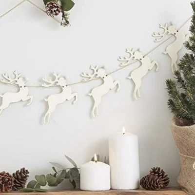 Abbildung von Ginger Ray Festive Christmas Wooden Reindeer Rustikale Weihnachtsdekoration, ONE SIZE