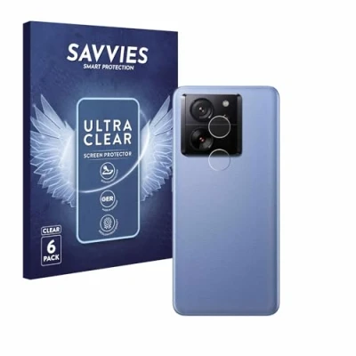 Abbildung von Savvies 6 Stück Schutzfolie für Xiaomi 13T Pro (NUR Kameraschutz) Displayschutz Folie Ultra Transparent