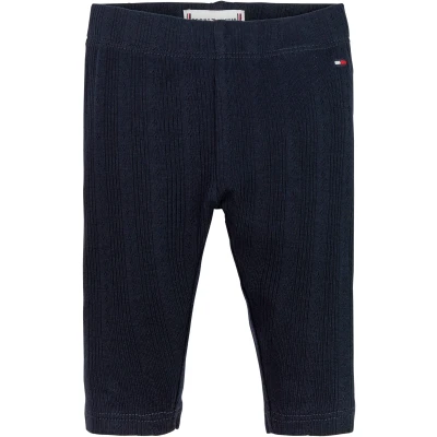 Abbildung von Tommy Hilfiger BABY Flower Pointelle Unisex Leggings Hosen für Kinder, Größe: 62, Desert sky