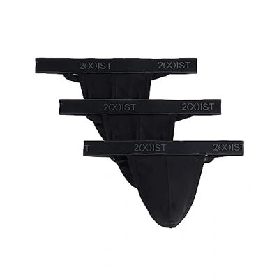 Abbildung von 2(X)IST Herren Essential Cotton 3er Pack Y Back Thong, schwarz, Medium