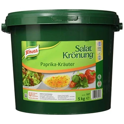 Abbildung von Knorr Salatkrönung Paprika Kräuter Dressing (Basis für Salatdressing mit ausgesuchten Kräutern, Gewürzen und kräftiger Paprikanote) 1er Pack (1 x 5 kg)