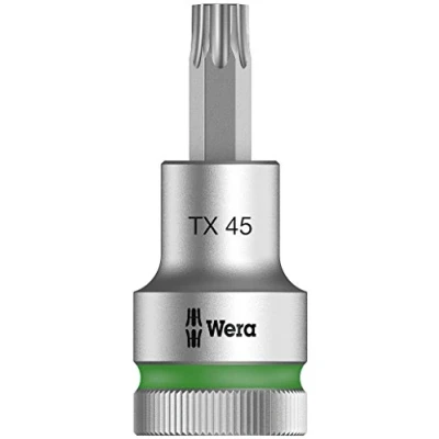 Abbildung von Wera 05003855001, Buchse, 1/2 Zoll, 1 Kopf/Köpfe, T45, Chrom Vanadium Stahl,