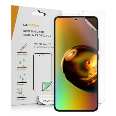 Abbildung von kwmobile 3X Displayschutzfolie kompatibel mit Xiaomi 13T / Pro Folie klare Schutzfolien Set in transparent