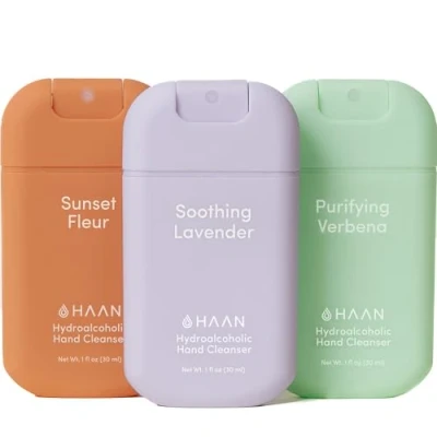 Abbildung von HAAN Hydroalkoholisches Handdesinfektionsmittel 30ml (Sunset Fleur + Purifying Verbena Soothing Lavender)