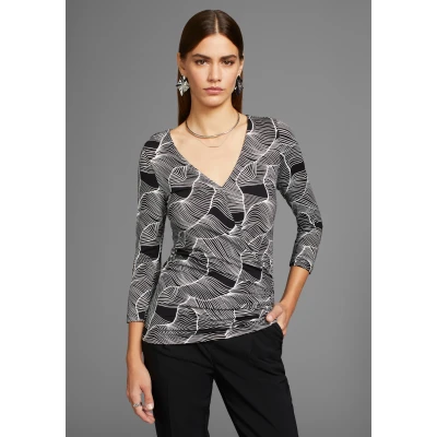 Abbildung von HECHTER PARIS 3/4 Arm Shirt mit modernem Print NEUE KOLLEKTION