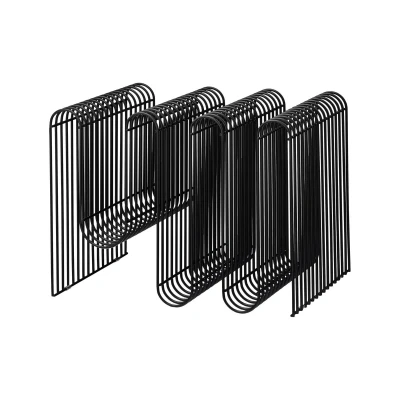 Abbildung von AYTM Zeitschriftenhalter Curva, schwarz, Breite 40 cm, Stahl