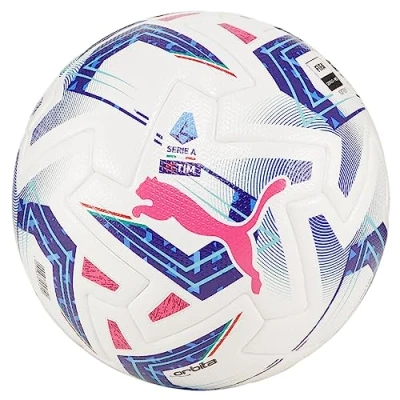Abbildung von Puma Orbita Serie A FIFA Quality PRO Unisex Fußball, Größe: 5, White/blue glimmer/sunset glow