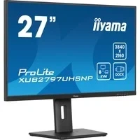 Abbildung von iiyama Prolite XUB2797UHSNP B1 68,5cm 27&quot; IPS LED Monitor 4K UHD HDMI DP in/Out DaisyChain USB3.2 USB C Dock 96W RJ45 LAN KVM Switch Slim Line Höhenverstellung Pivot AdaptiveSync schwarz