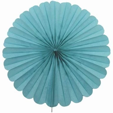 Abbildung von Creativery 1 Papierfächer 35cm (helltürkis/Aqua 314) / Deko Papier Fächer Rosetten Blumen Raumdeko Papierrosetten Hängedeko