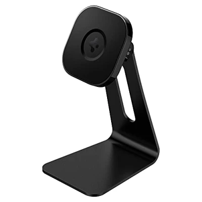 Abbildung von Spigen OneTap MagFit Magnetischer Handy Ständer für MagSafe, Magsafe Stand Einstellbar Halterung Kompatibel mit iPhone 16 Pro Max, Pro, Plus, 16, 15, 14, 13, 12, AirPod 3/4 Schwarz