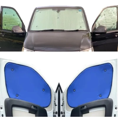 Abbildung von Thermo Jalousien Kombatibel Mit Iveco Daily (2000 2014)(Frontset) Hintergrundfarbe in Blau, Reversibel und Thermisch