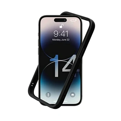 Abbildung von RhinoShield Bumper Case kompatibel mit [iPhone 14 Pro] CrashGuard NX Stoßdämpfende Schutzhülle im schlanken Design 3.5 Meter Fallschutz Schwarz