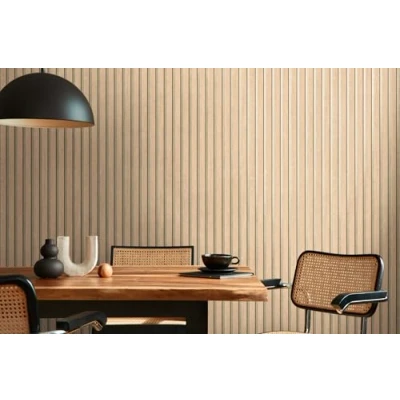 Abbildung von A.S. Création Vliestapete &quot;50 Jahre AS Holzpaneele Tapete Holzoptik mit Metallic Effekt 3D&quot;, leicht glänzend, Wandpaneele für Schlafzimmer Küche Wohnzimmer