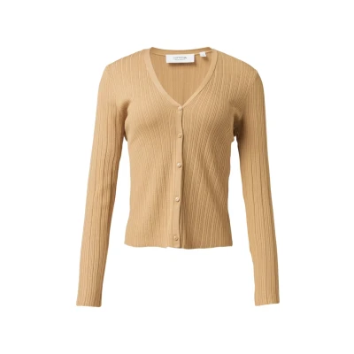 Abbildung von comma casual identity Strickjacke, Damen, Größe: 34, Sandstein