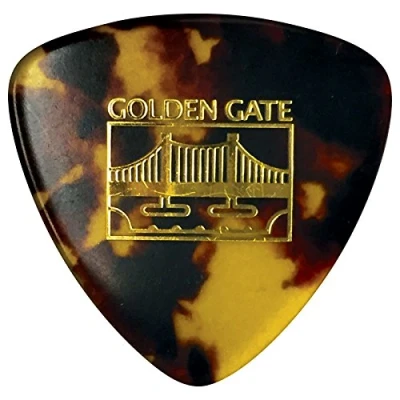 Abbildung von Golden Gate MP 10 Deluxe Tortoise Style Flat Pick Large Triangle Dozen