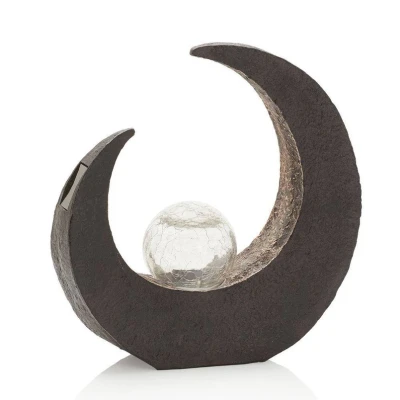 Abbildung von Lindby Dekolicht Adem, LED Leuchtmittel fest verbaut, warmweiß, Modern, Polyresin, Glas, Kunststoff, braun, klar, 1 flammig, inkl.