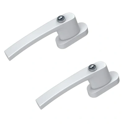 Abbildung von BASI Fenstergriff mit Druckknopfsicherung, 2x Silber, (Spar Set, 2 tlg), Aluminium, abschließbar, GL, inkl. Schlüssel/Griff, 2er Silber