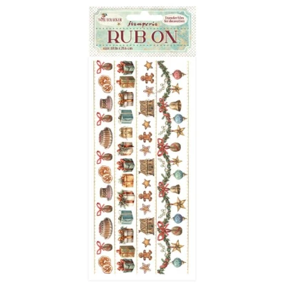 Abbildung von Stamperia Rub on for Scrapbooks, Albums, Cards, Bullet Journals and More, Easily Transfer Images onto Paper Other Surfaces, Perfect Crafts Gifting (The Nutcracker, Stripes)