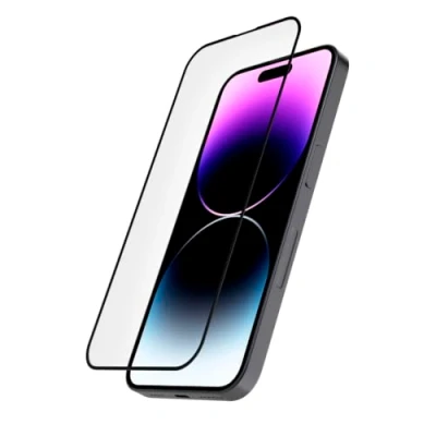 Abbildung von Hama Handy Schutzglas D3O für iPhone 14 Pro (Displayschutz bruchsicher, Anti Fingerprint, Handyglas mit Montagehilfe, Vollschutz 10H, case friendly, kratzfest, Displayglas iPhone)
